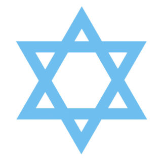 Light Blue Star of David Clipart